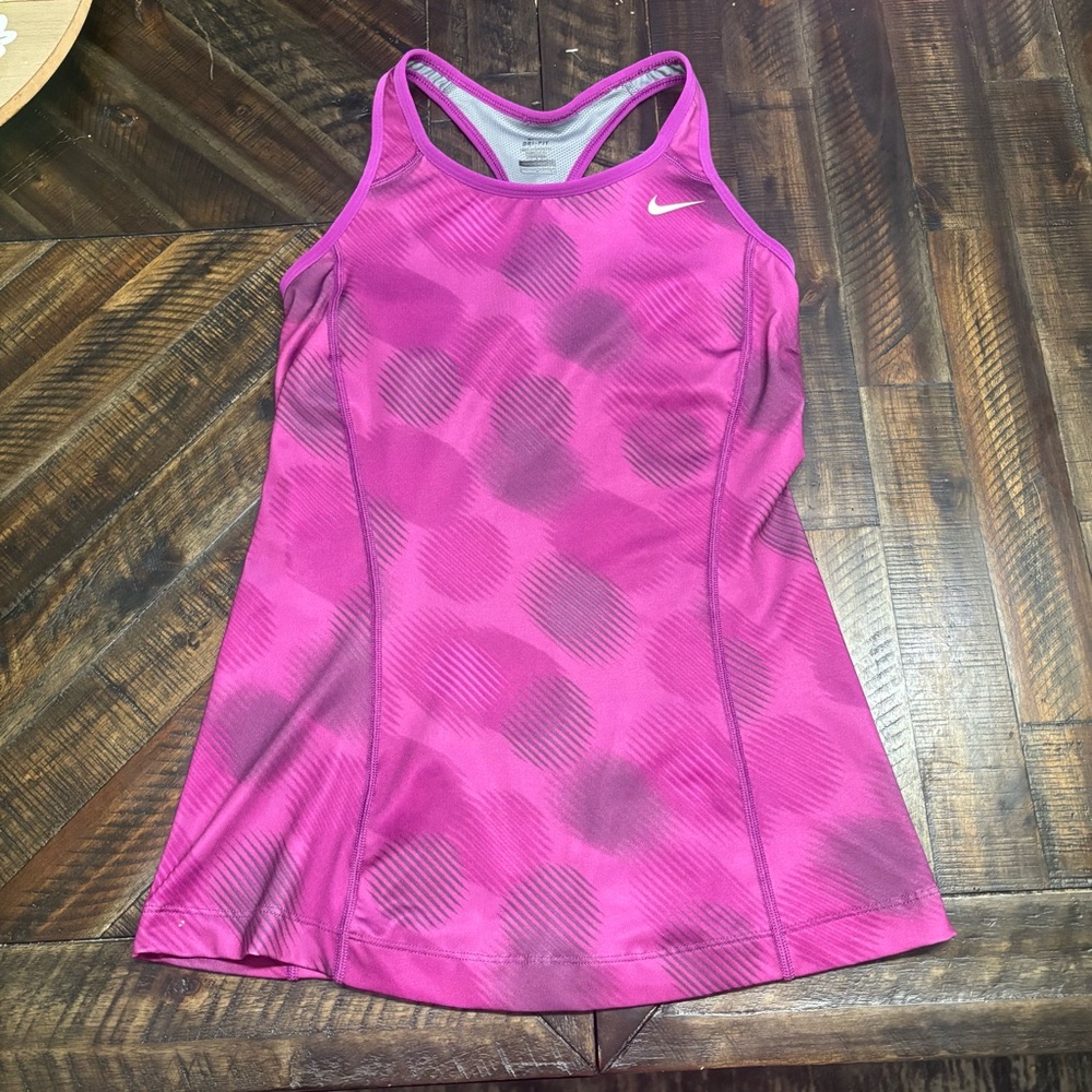 Nike Dri-FIT Racerback Tank Top |‎ Pink Athletic Built in Bra